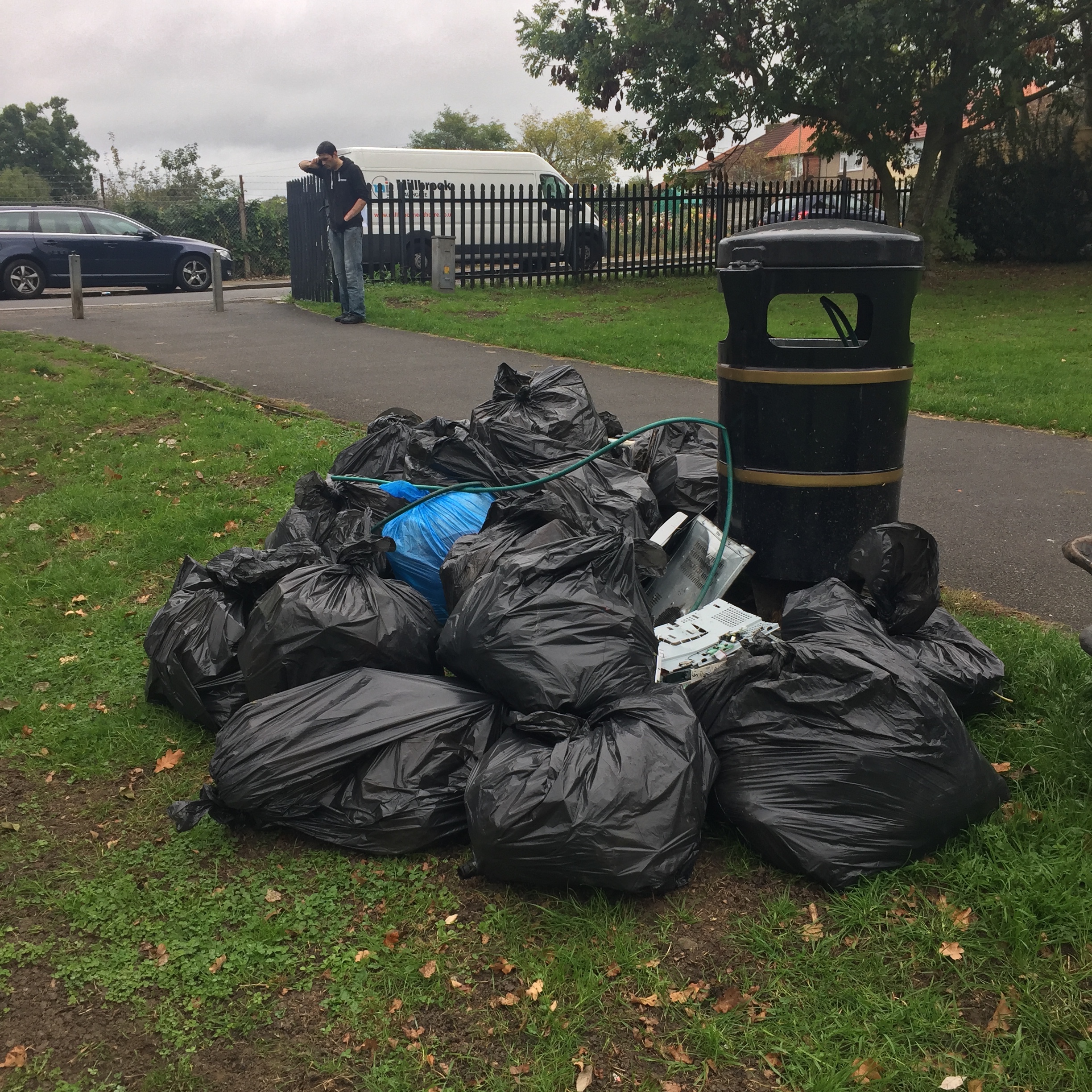 Some of the 40 bags of rubbish we removed
