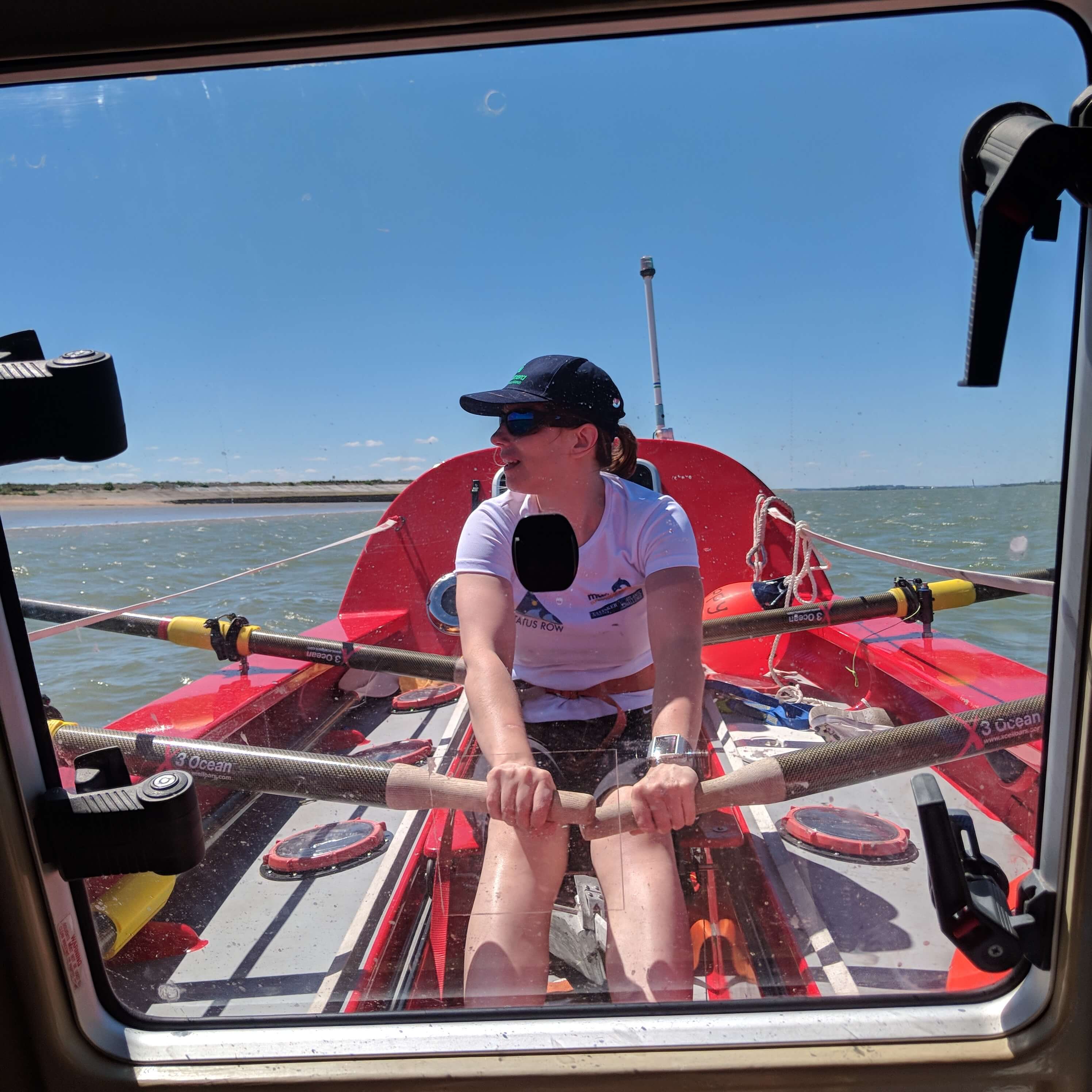 Susan on the oars