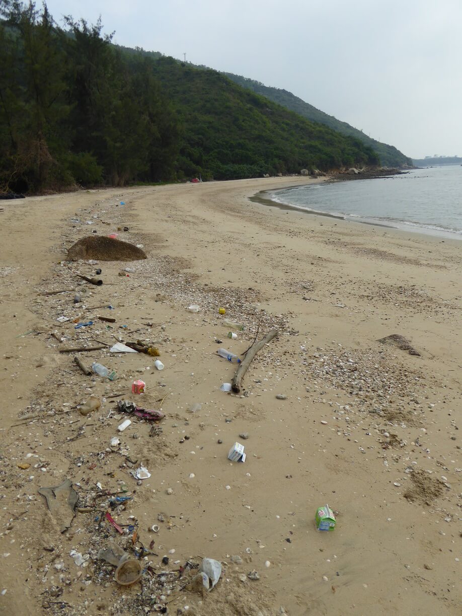 Beach pollution in Hong Kong